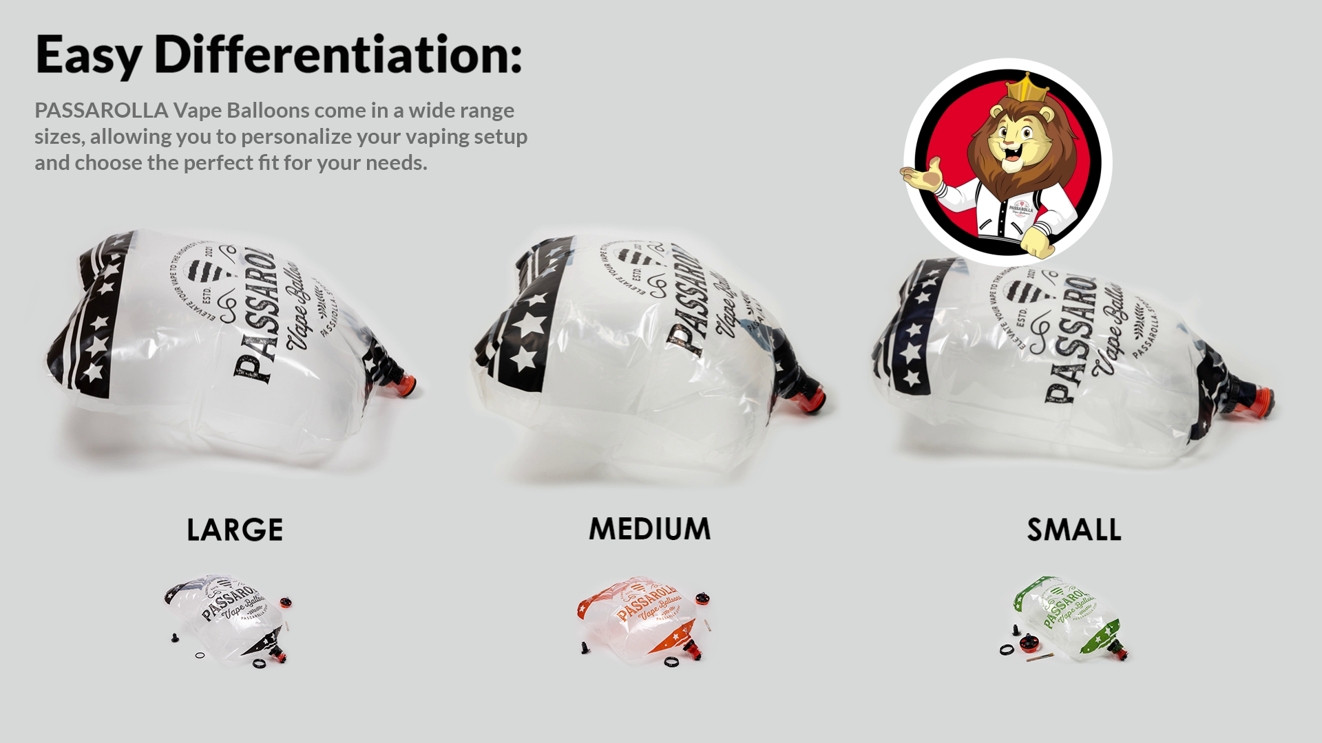 PASSAROLLA VOLCANO replacement bags available in Small Medium and Large sizes